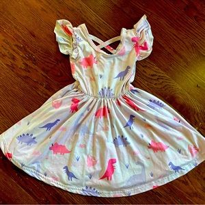 Little girls Dino dress
